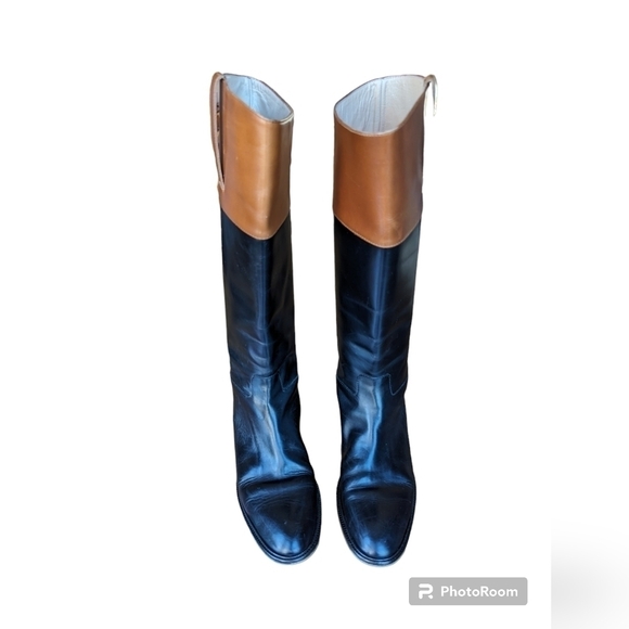 Michael Kors black brown riding boots sz 8.5 - Picture 9 of 14